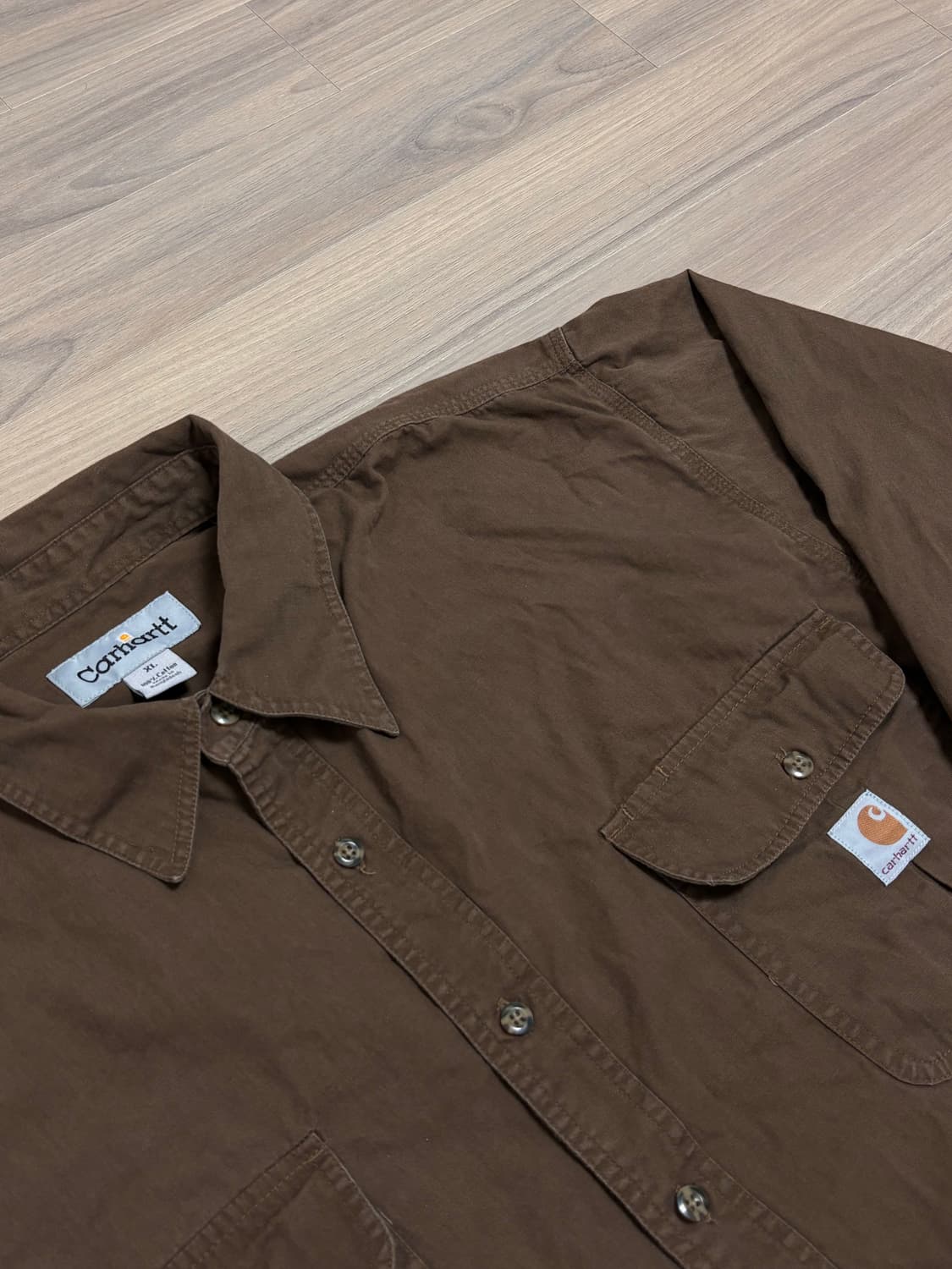 칼하트 셔츠 XL 브라운 상품이미지2