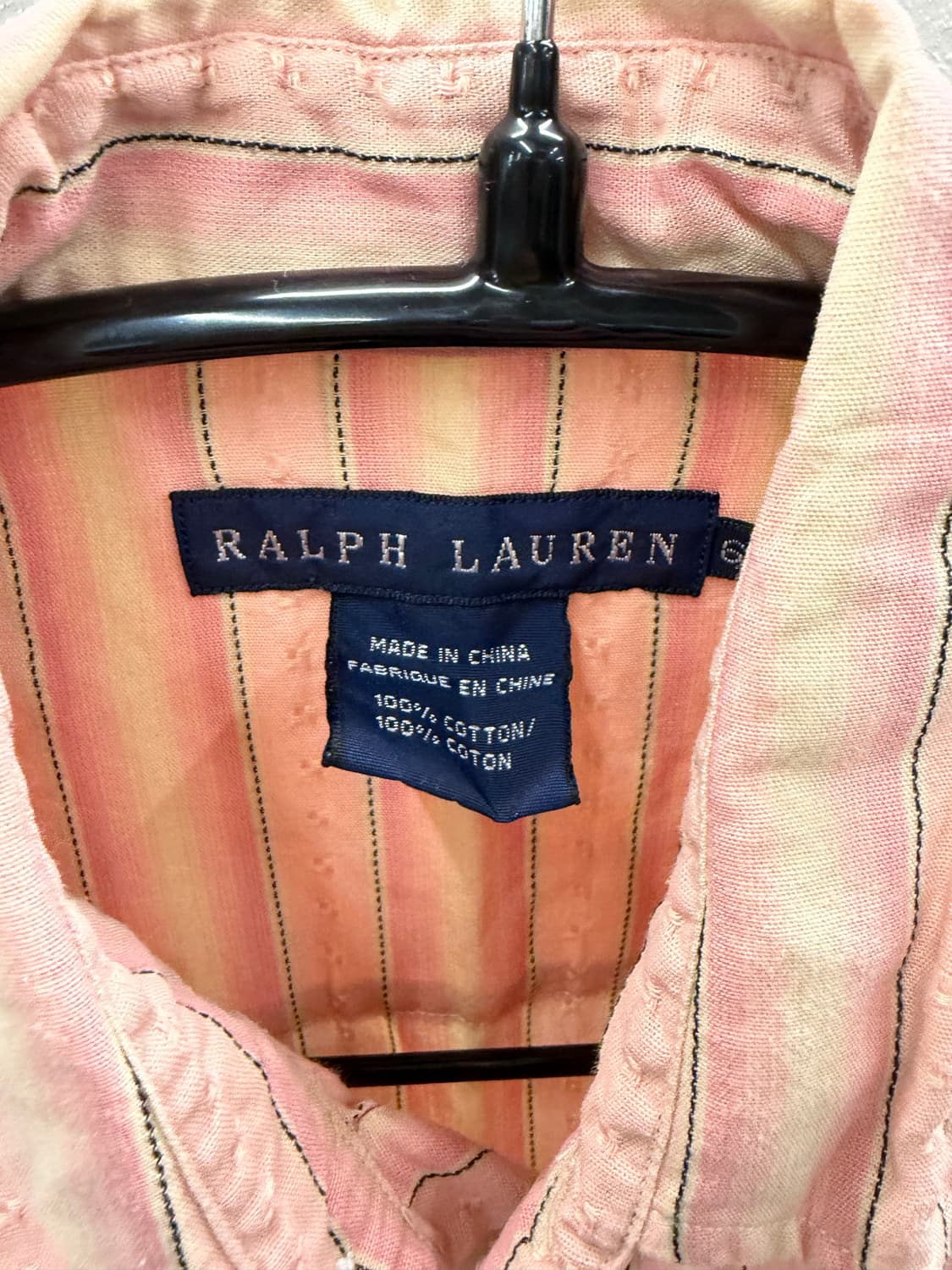 폴로 랄프로렌 핑크 스트라이프 셔츠 95 상품이미지3