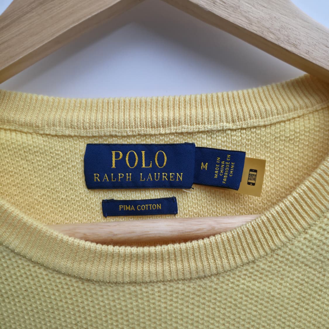 [M] 폴로 랄프로렌 피마코튼 옐로우 니트 신형큐알택 상품이미지6