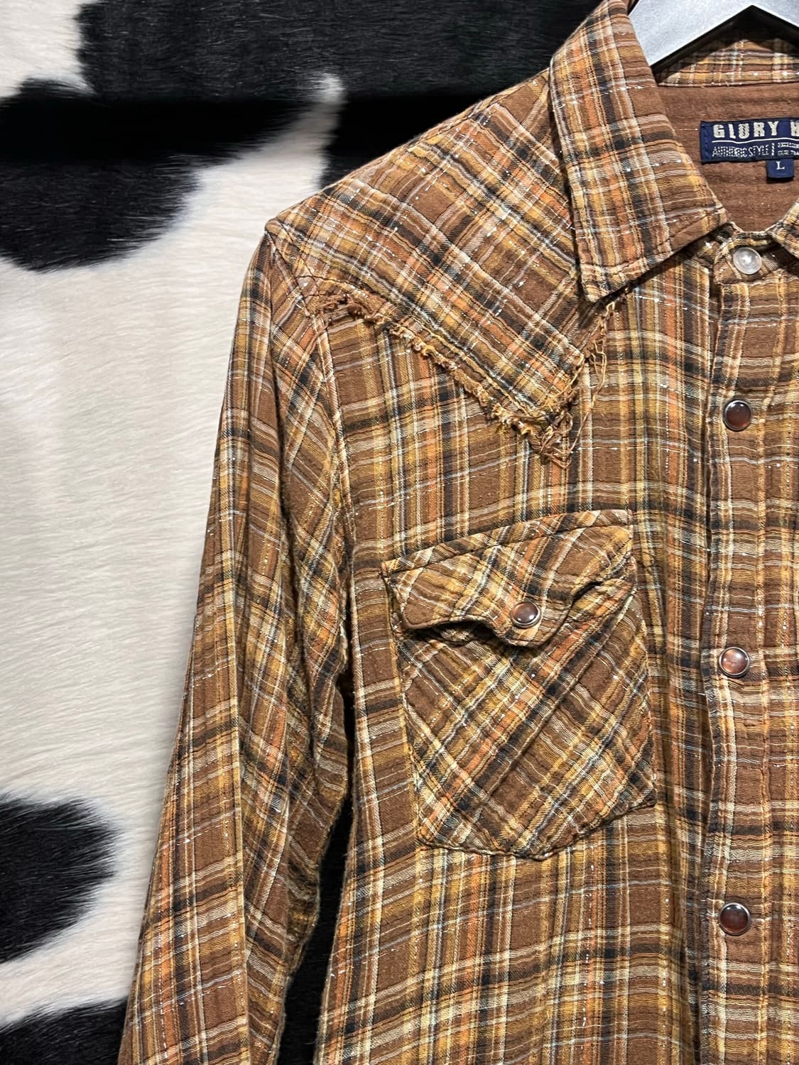 체크패턴 글리터 셔츠 상품이미지4