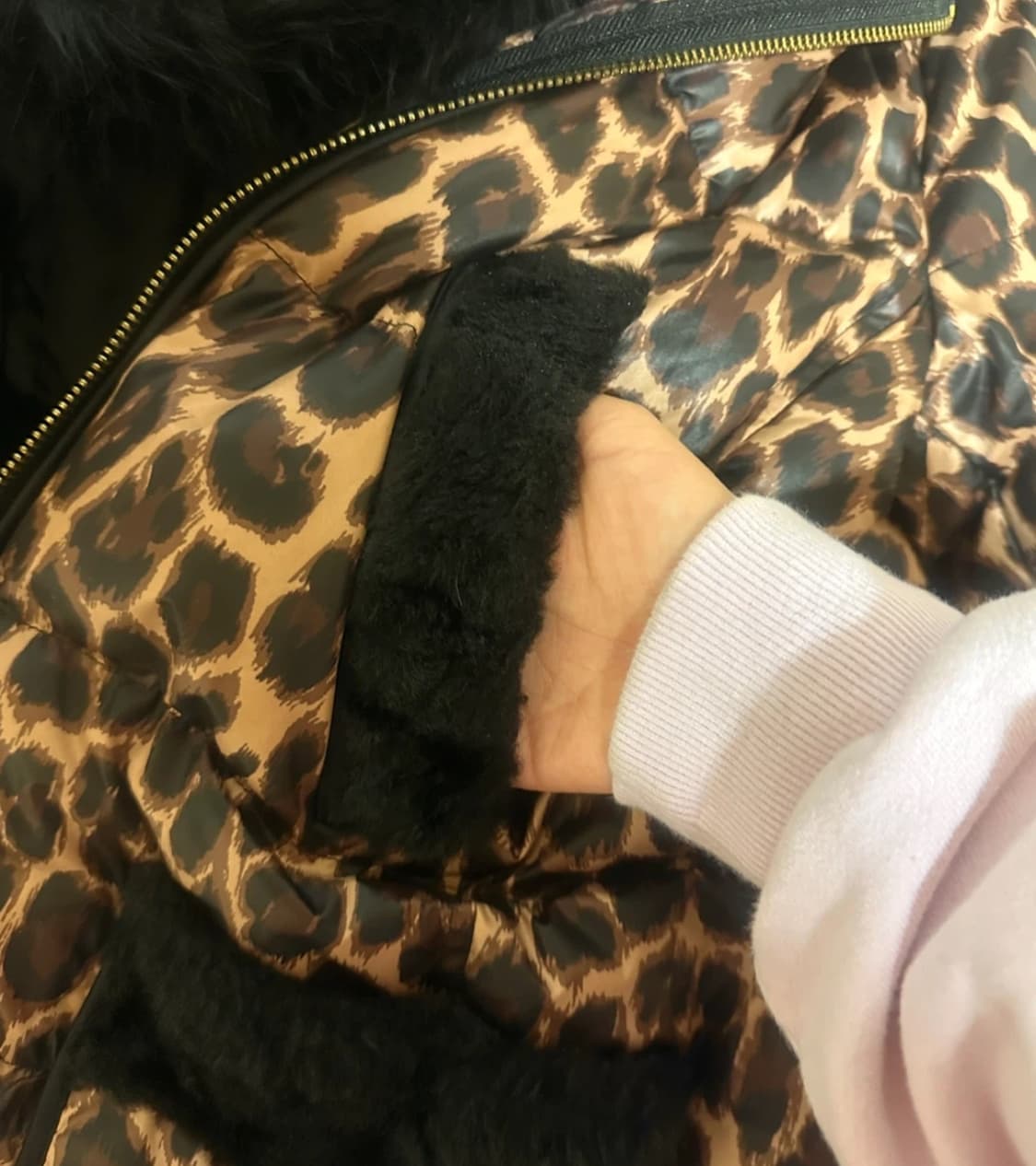 Y2k 갸루 쥬시 꾸뛰르 레오파드 패딩  상품이미지6
