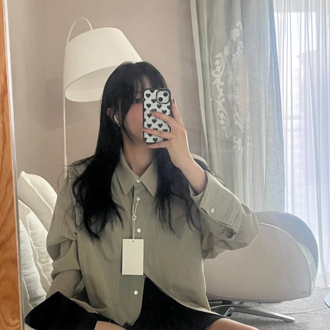 리본빛 울 셔츠 상품이미지3