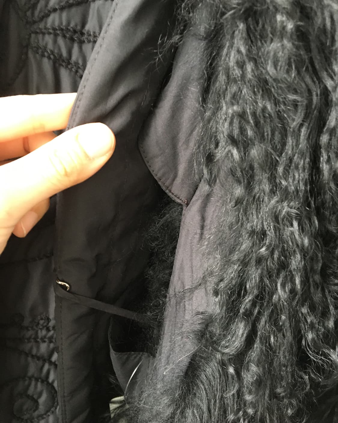 Tibet lamb fur trimming embroidery coat 상품이미지9