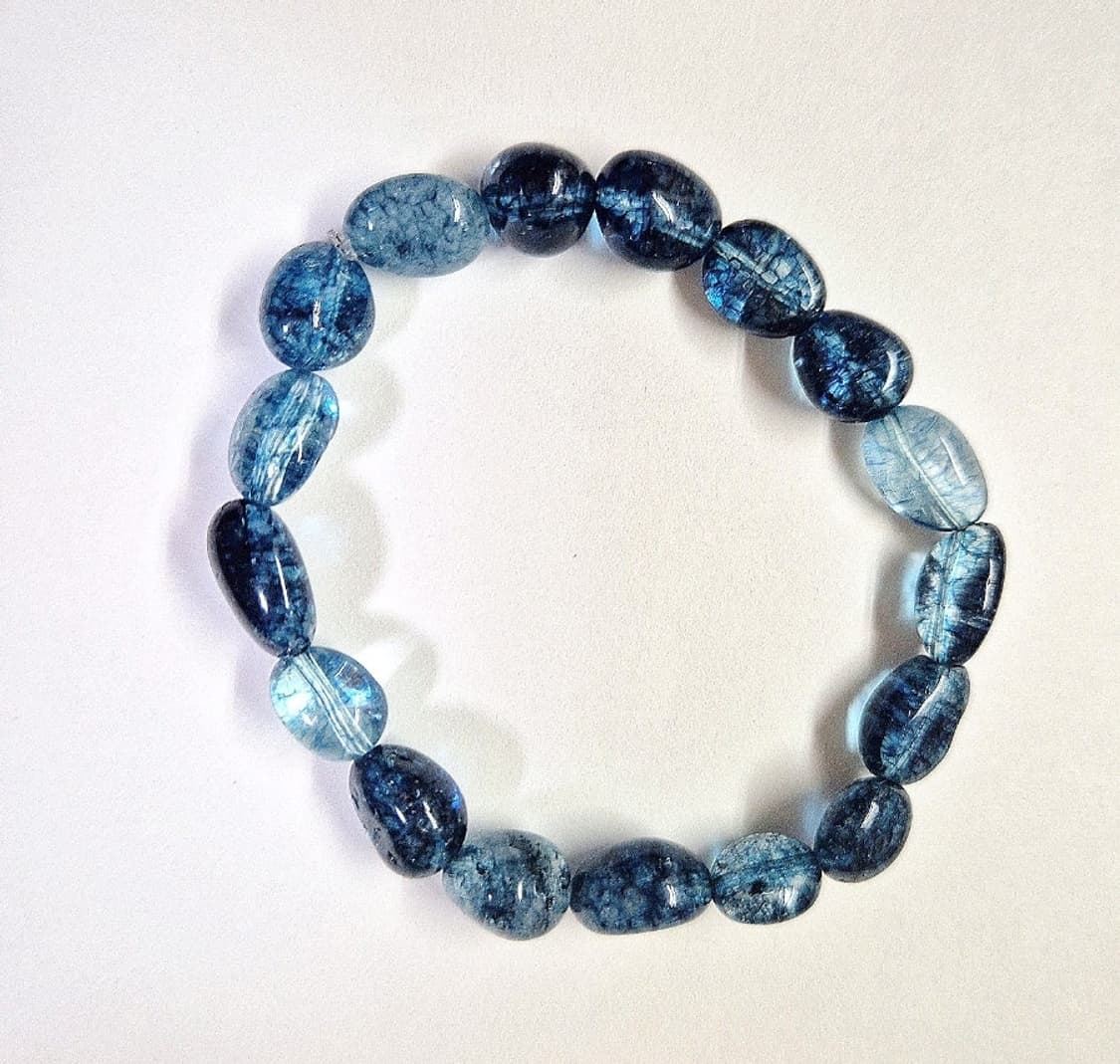 핸드메이드 )블루 토파즈 원석 팔찌 상품이미지5