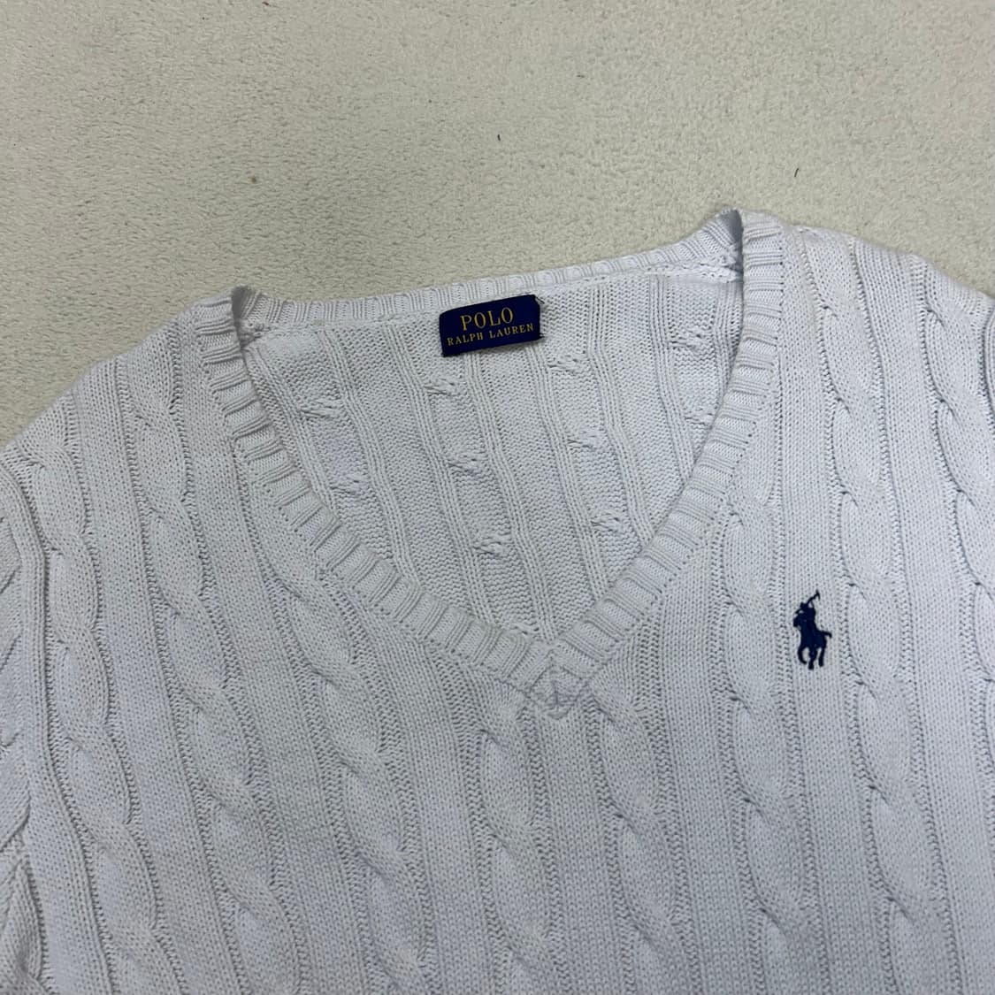 Polo White Cable Knit 상품이미지5