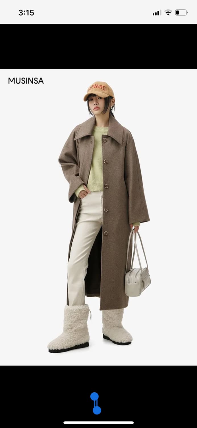 울 발마칸 롱 코트 상품이미지1