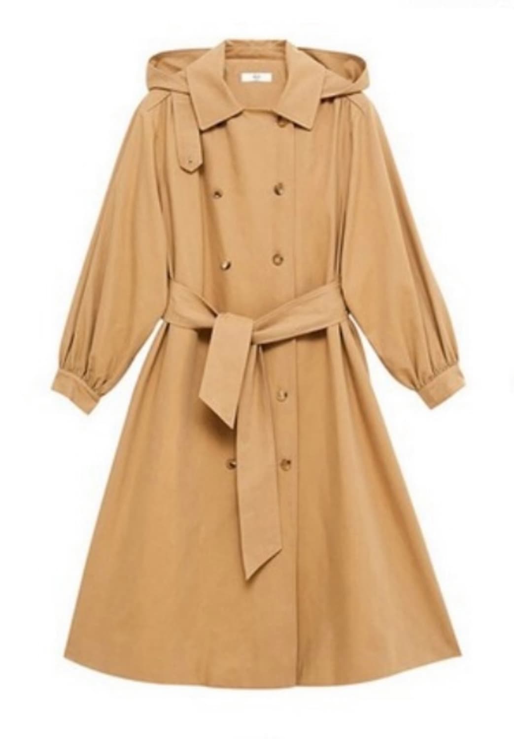 택O) 아크로 셔링 슬리브 후드 트렌치 코트 베이지 상품이미지8