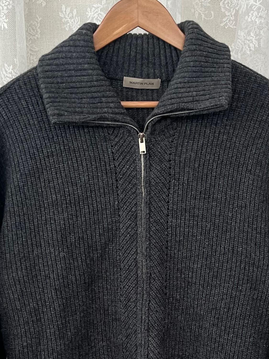 M) 마틴플랜 스티치 니트 점퍼 그레이 상품이미지3