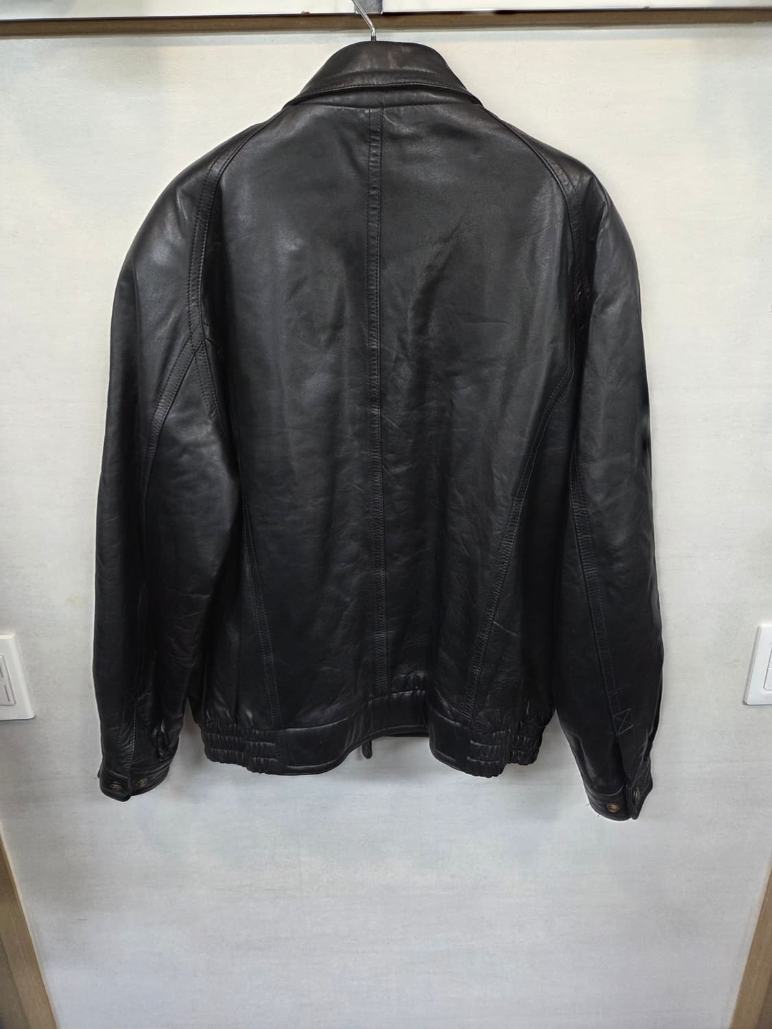 런던포그 올드스쿨 빈티지 안감누빔 소가죽 자켓 xl 상품이미지2