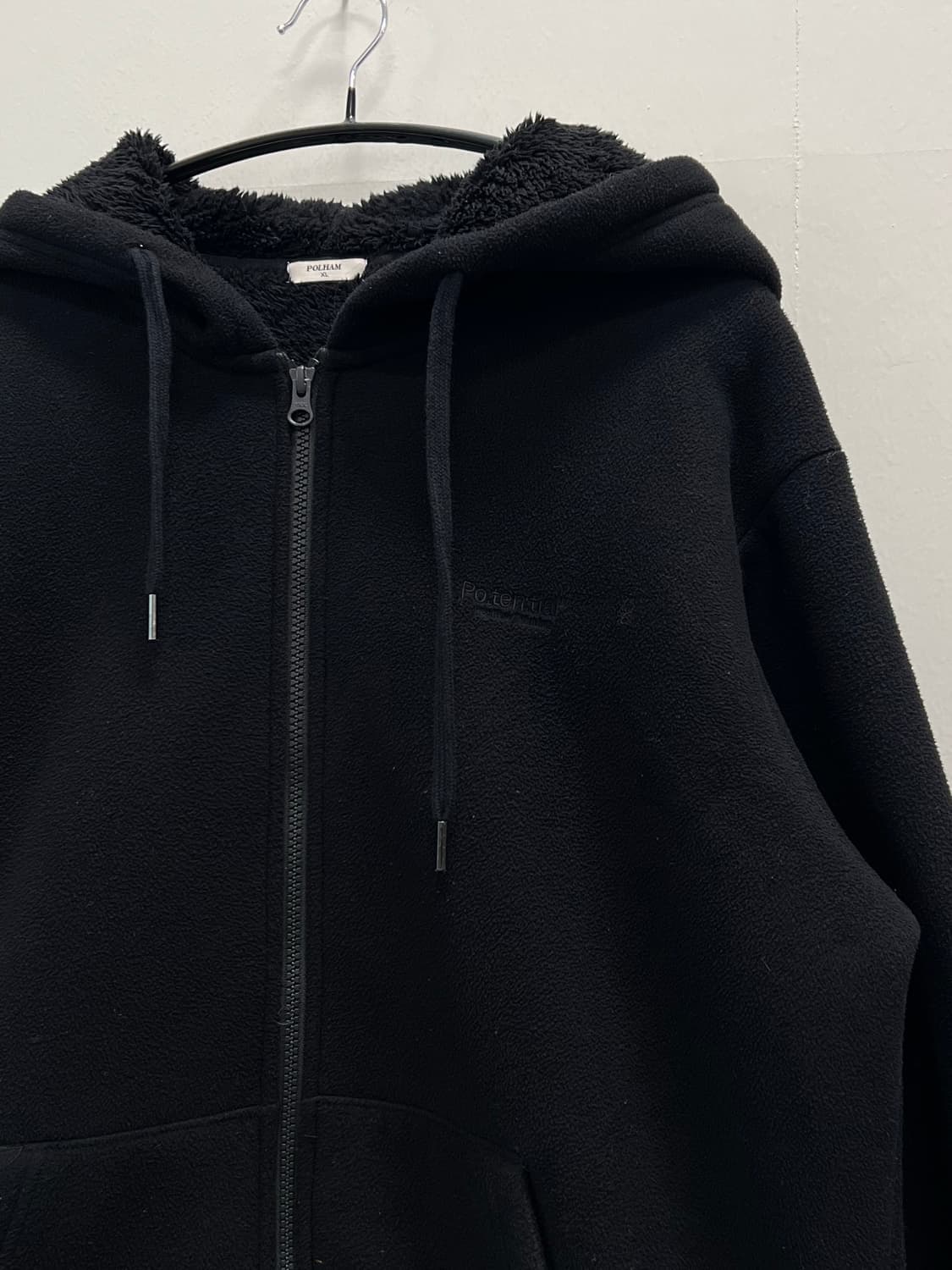 (XL) 폴햄 보아 플리스 후드집업 블랙 상품이미지3