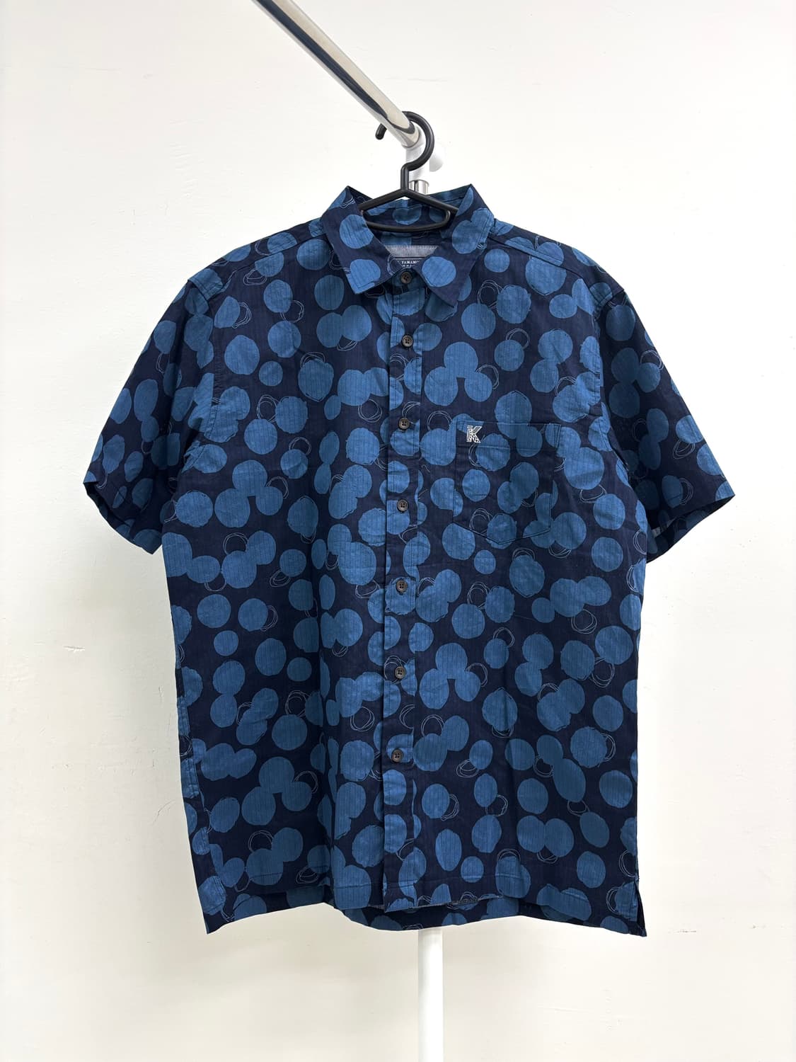 빈티지 야마모토 칸사이 블루 도트 셔츠 상품이미지4