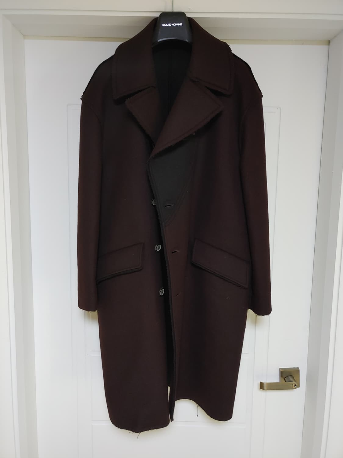 우영미 컬렉션 런웨이 이중 펠트울 코트 팝니다 상품이미지6