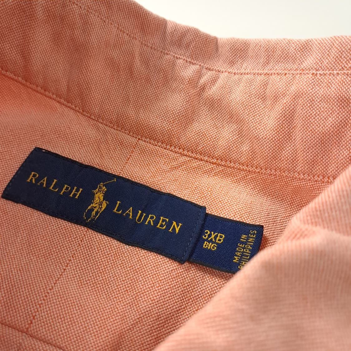 CK315 3XB 폴로 90s 멀티포니 오렌지피치 셔츠 남방 상품이미지3