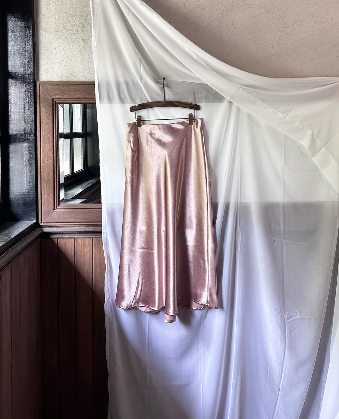 pink satin skirt 상품이미지8