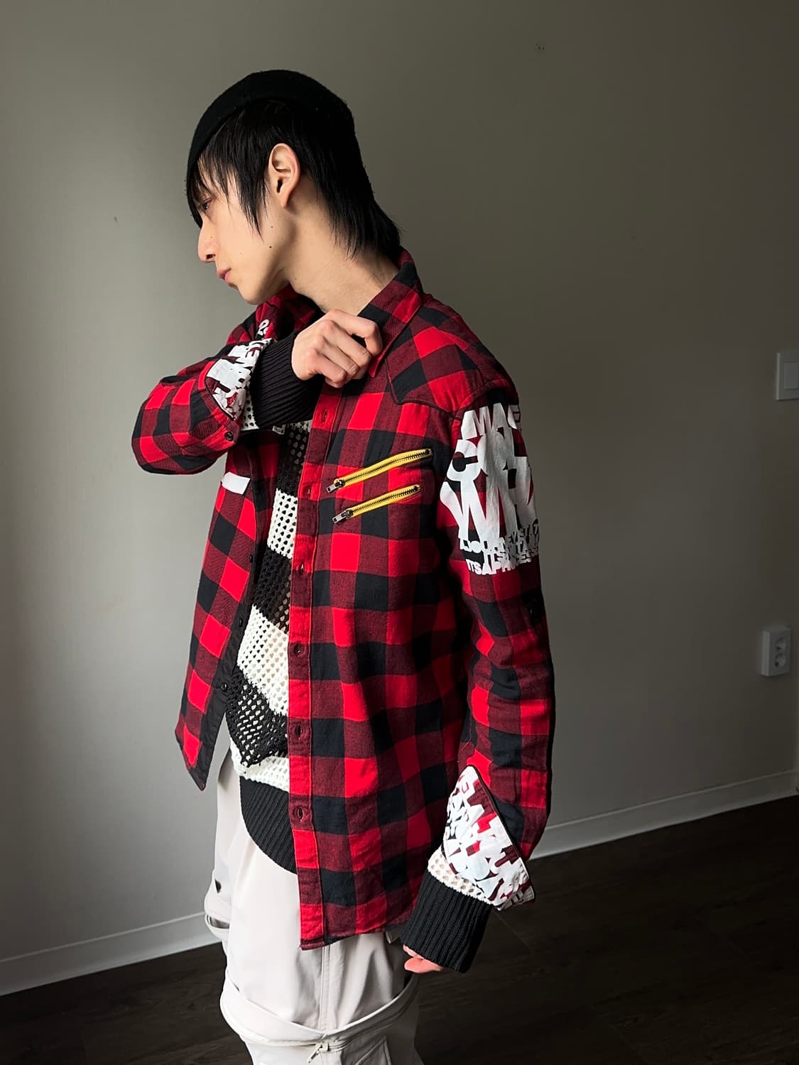 Sorridere 펑키 디테일 플레이드 체크 셔츠 상품이미지4