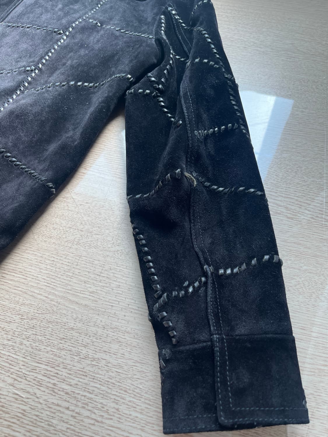 54 생로랑 스티치 스트링 스웨이드 레더 트러커 자켓 상품이미지6