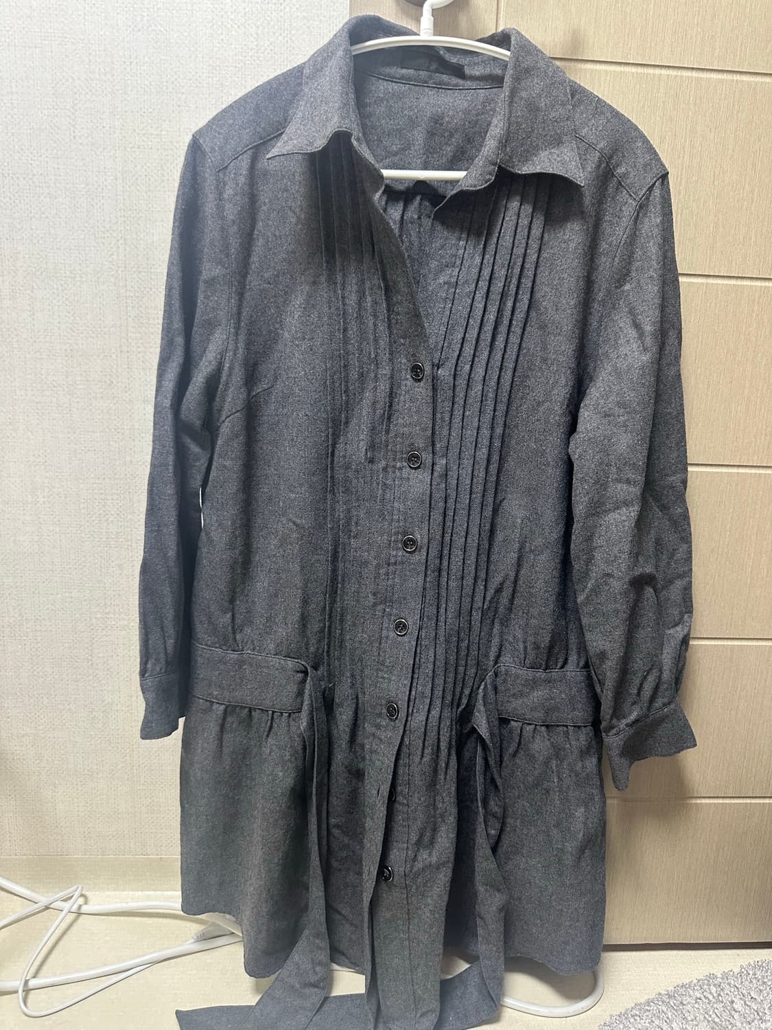 일본 빈티지 셔츠 면재질 원피스 상품이미지1