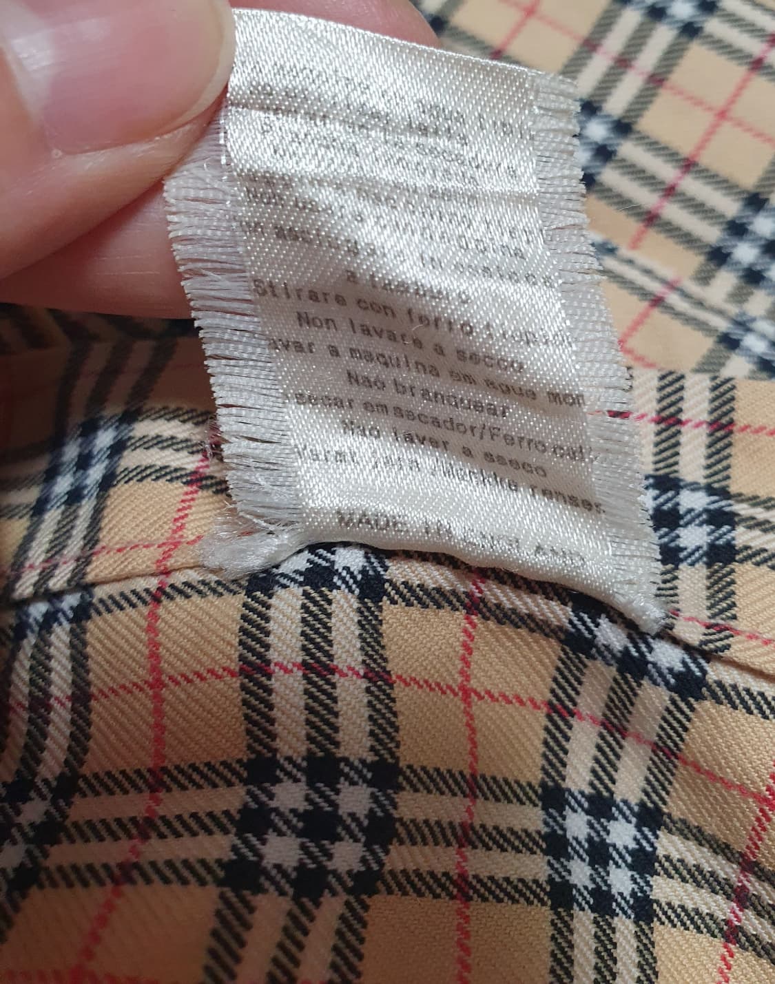 버버리 Burberrys 노바체크 셔츠 베이지 M 상품이미지9