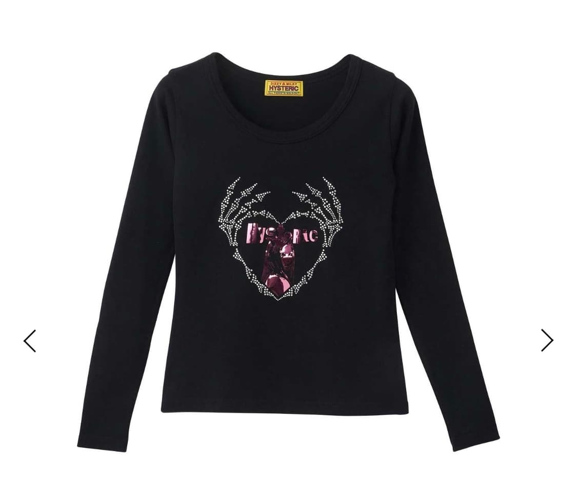 히스테릭글래머 스켈레톤 핸즈 치비 티셔츠 상품이미지1