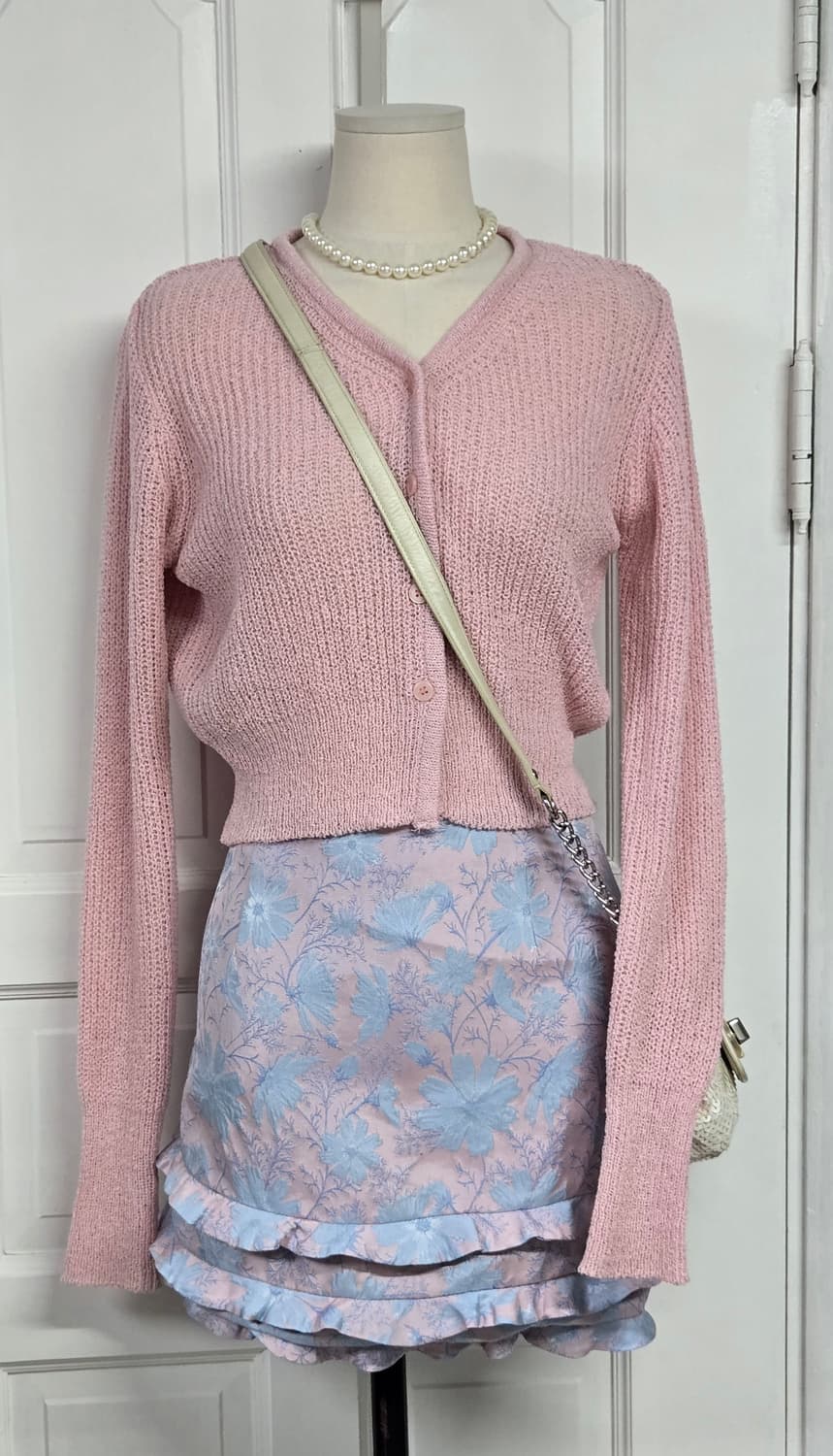 LPA 러플 플로랄 미니스커트 상품이미지2