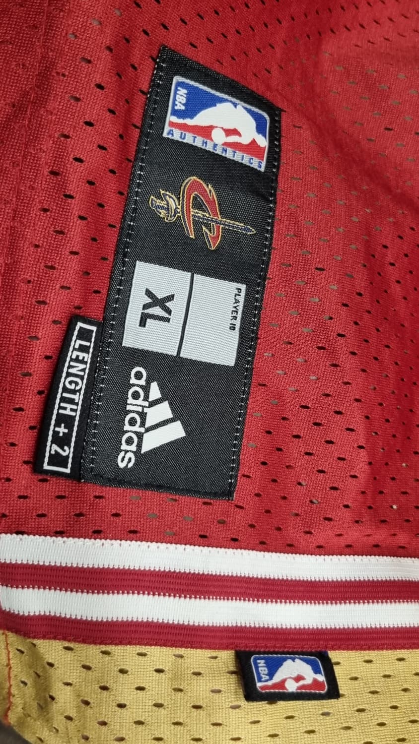 NBA 르브론 제임스 클리블랜드 1기 어센틱 저지 XL 상품이미지3