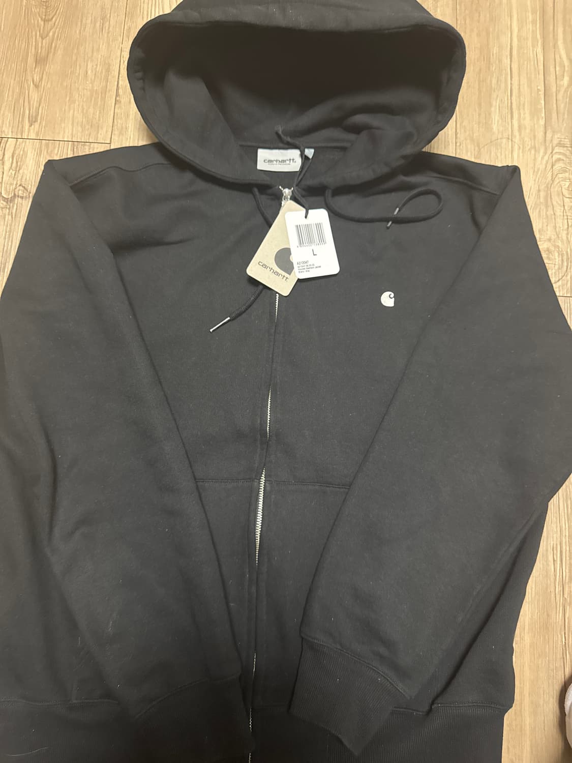 칼하트wip 메디슨 후드집업 블랙 L 상태SS 상품이미지1