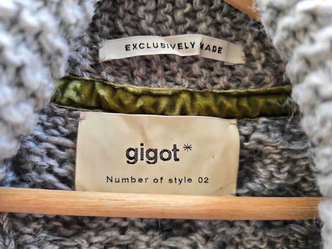 일본 기곳 네팔산 숄카라 니트자켓 상품이미지5