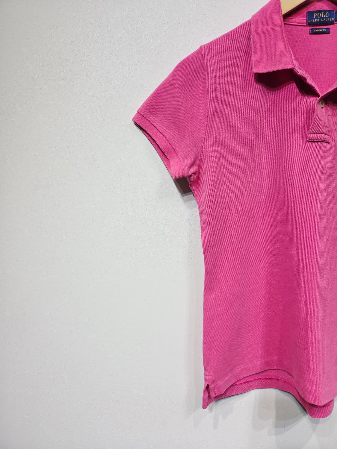 폴로 랄프로렌 핑크 빅포니 스키니핏 반팔 카라티 상품이미지4