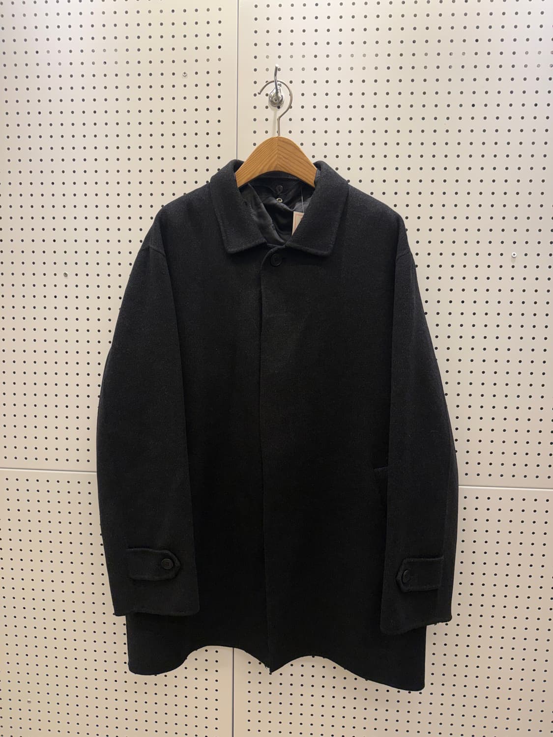 블랙 울 싱글 코트 U442 상품이미지2