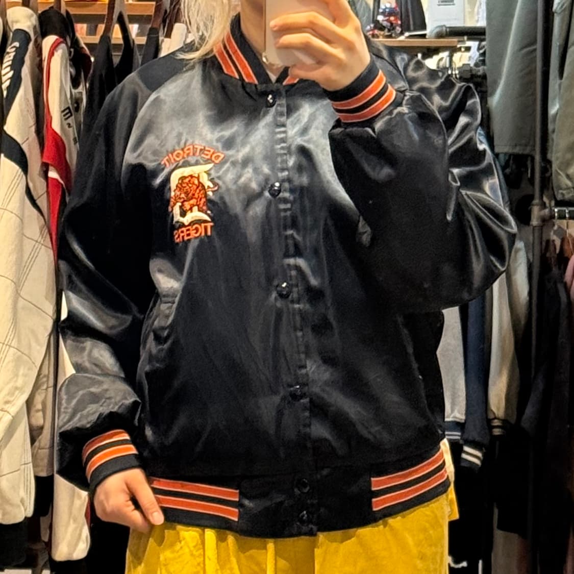 [NO.9] VTG 새틴 바시티 자켓 네이비 상품이미지2