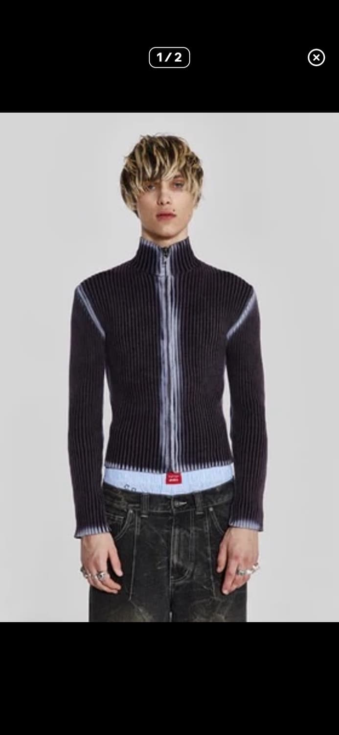 제이디드 런던 니트 집업 M 사이즈 구매합니다 상품이미지1