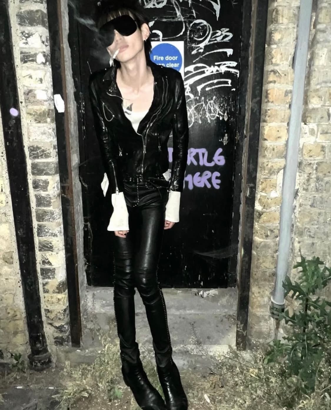 발망 SS11 레더 바이커 자켓 블랙 상품이미지2