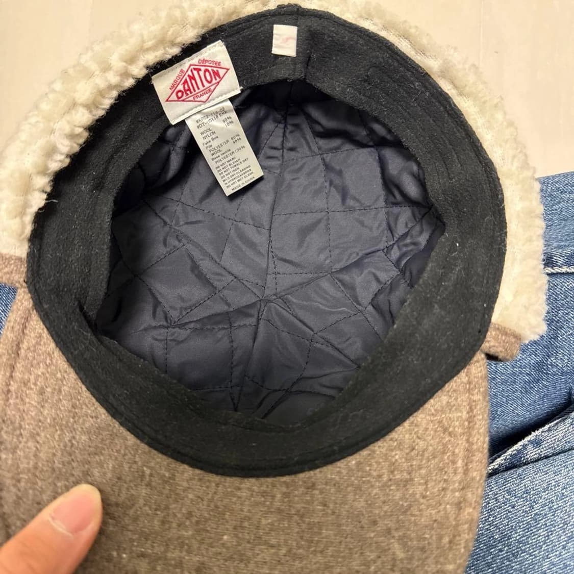 단톤 울 에타민 보아 6 패널 캡 브라운 상품이미지5