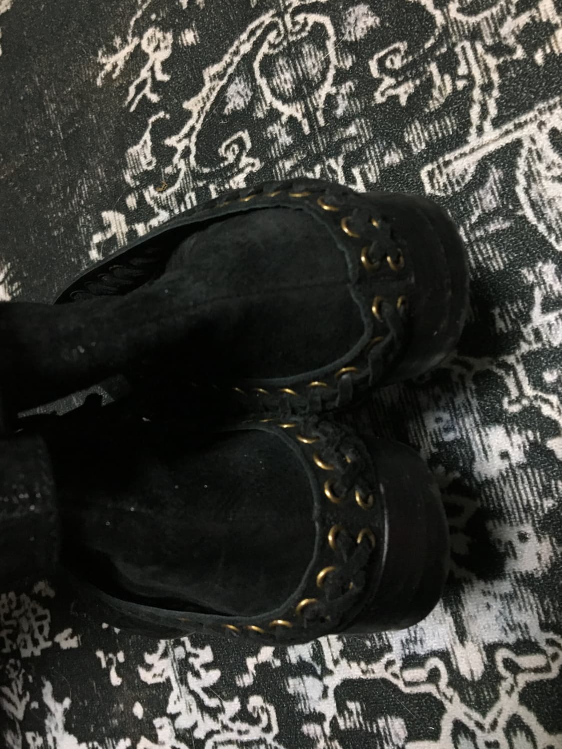 00‘s 'BALMAIN' lace-up suede boots 36 상품이미지4