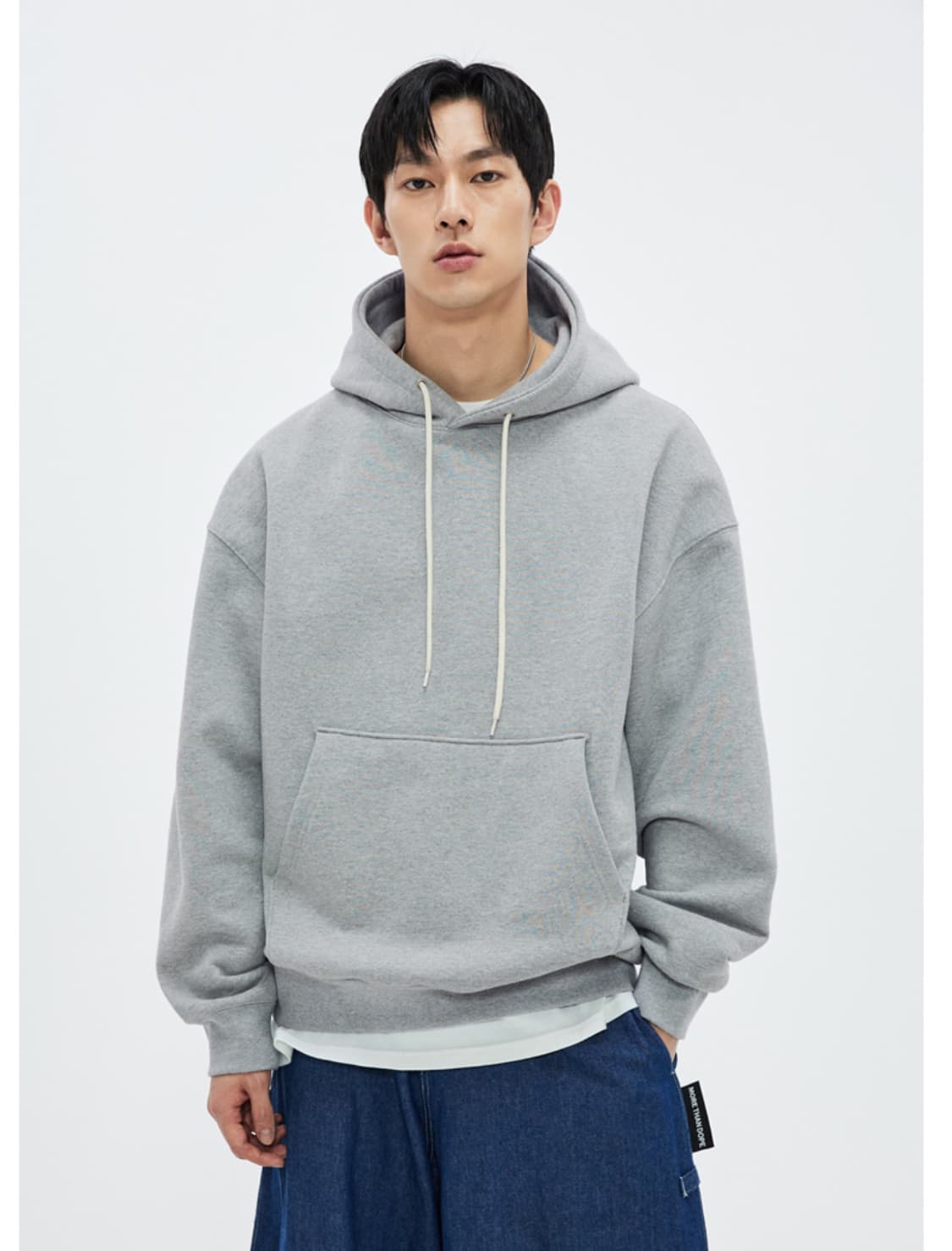 소버먼트 후드티 멜란지 그레이 상품이미지1