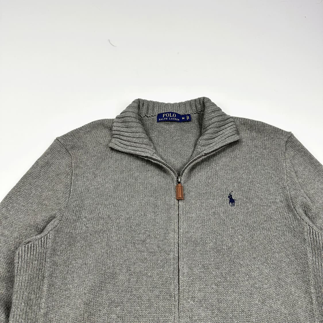 폴로 랄프로렌 클래식 투웨이 니트 집업 그레이 M 상품이미지2