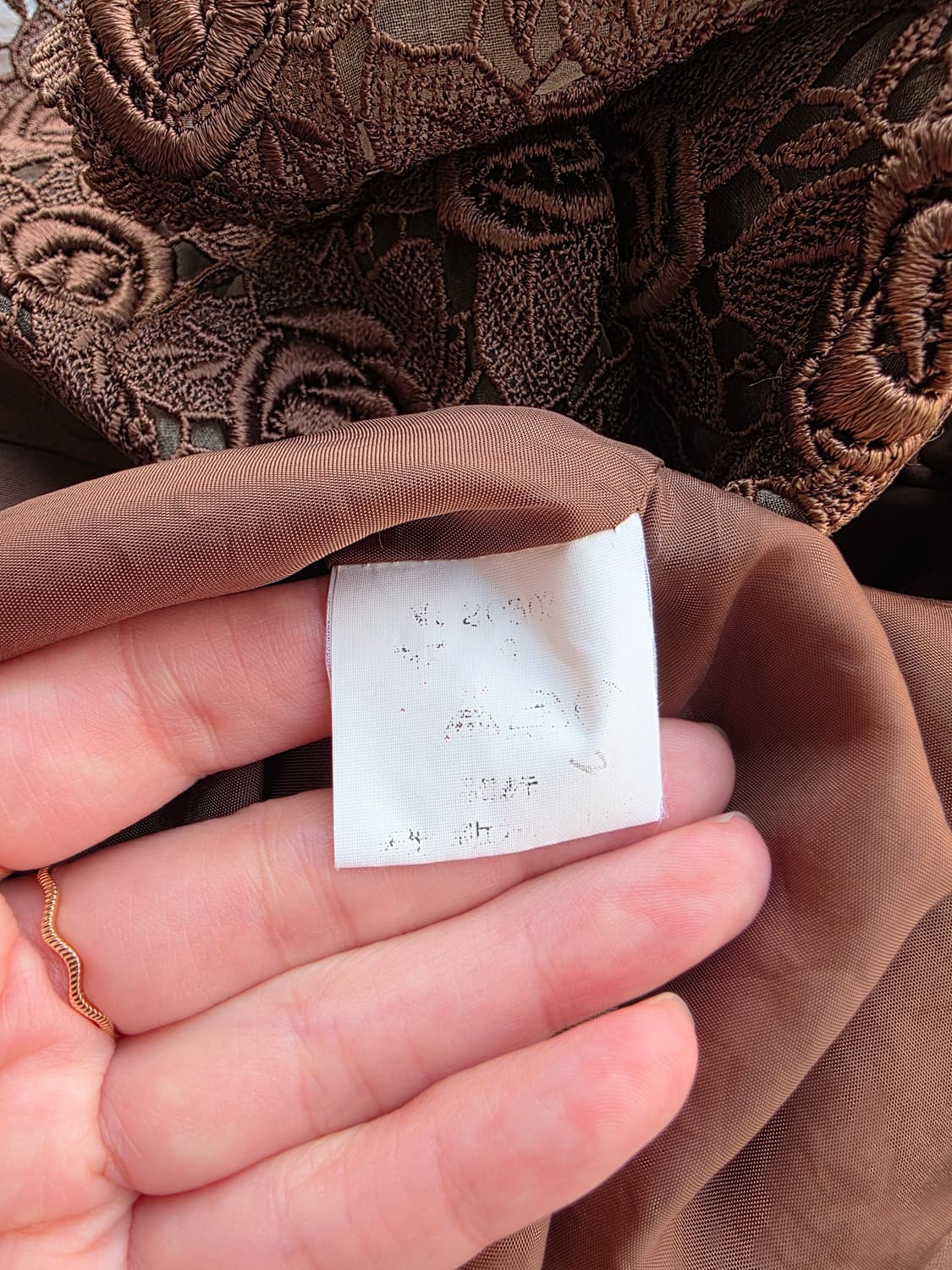 카키 브라운 레이스 빅카라 더블 자켓 상품이미지5