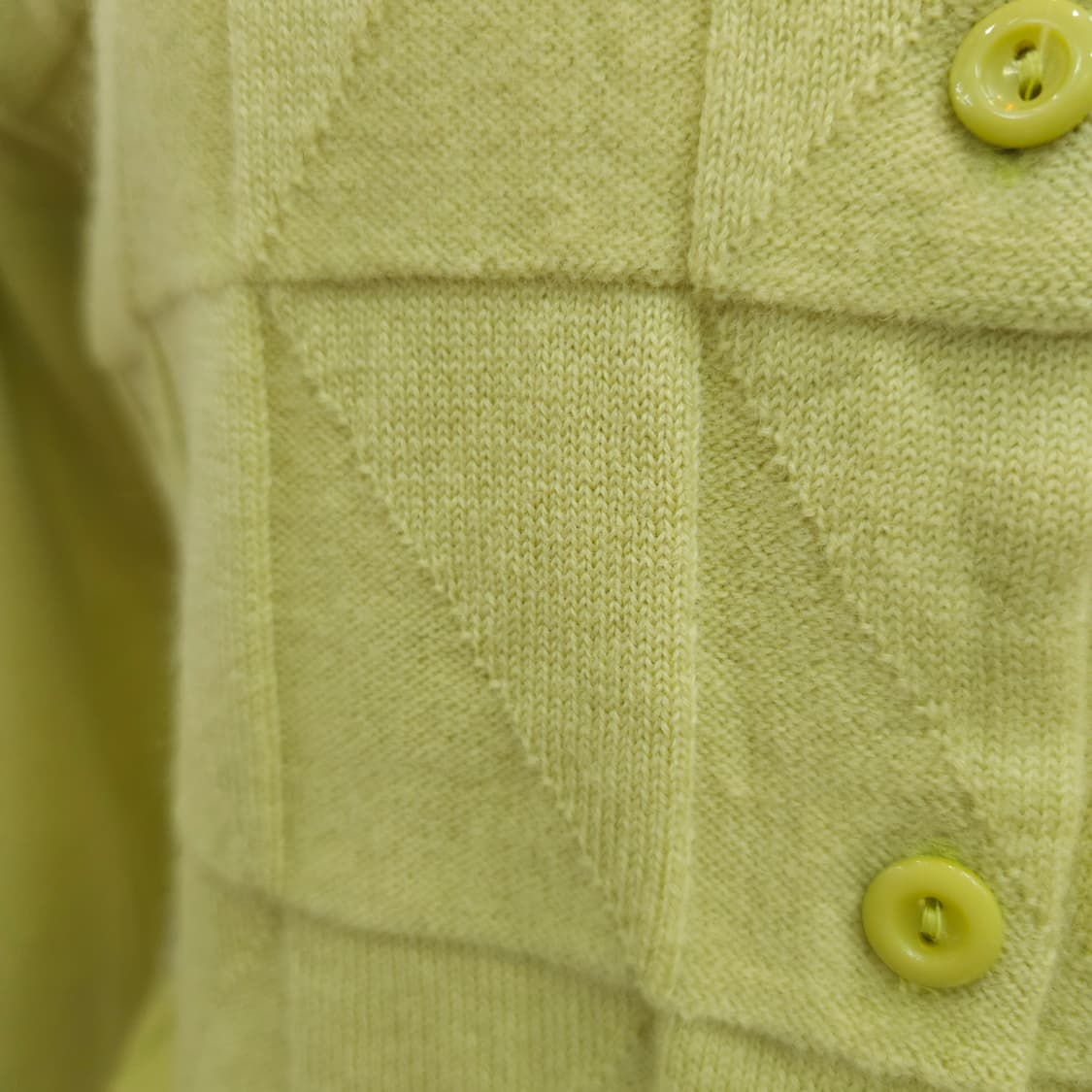 울100% 입체패턴 라임 니트 가디건  상품이미지8