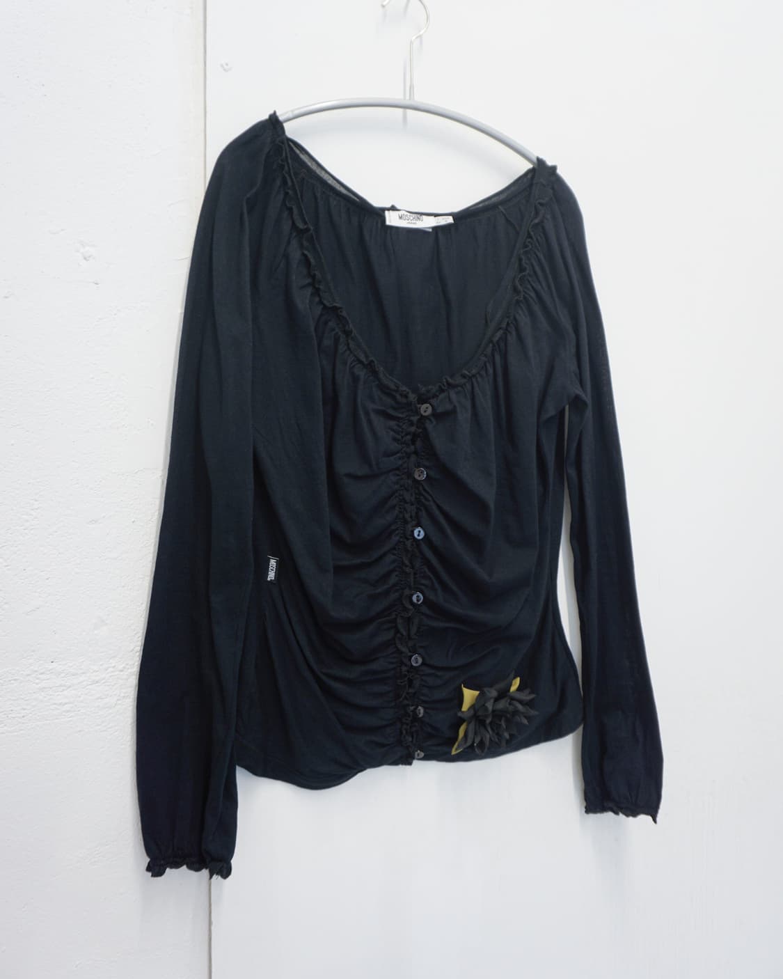 MOSCHINO JEANS ruched flower-detail top 상품이미지4