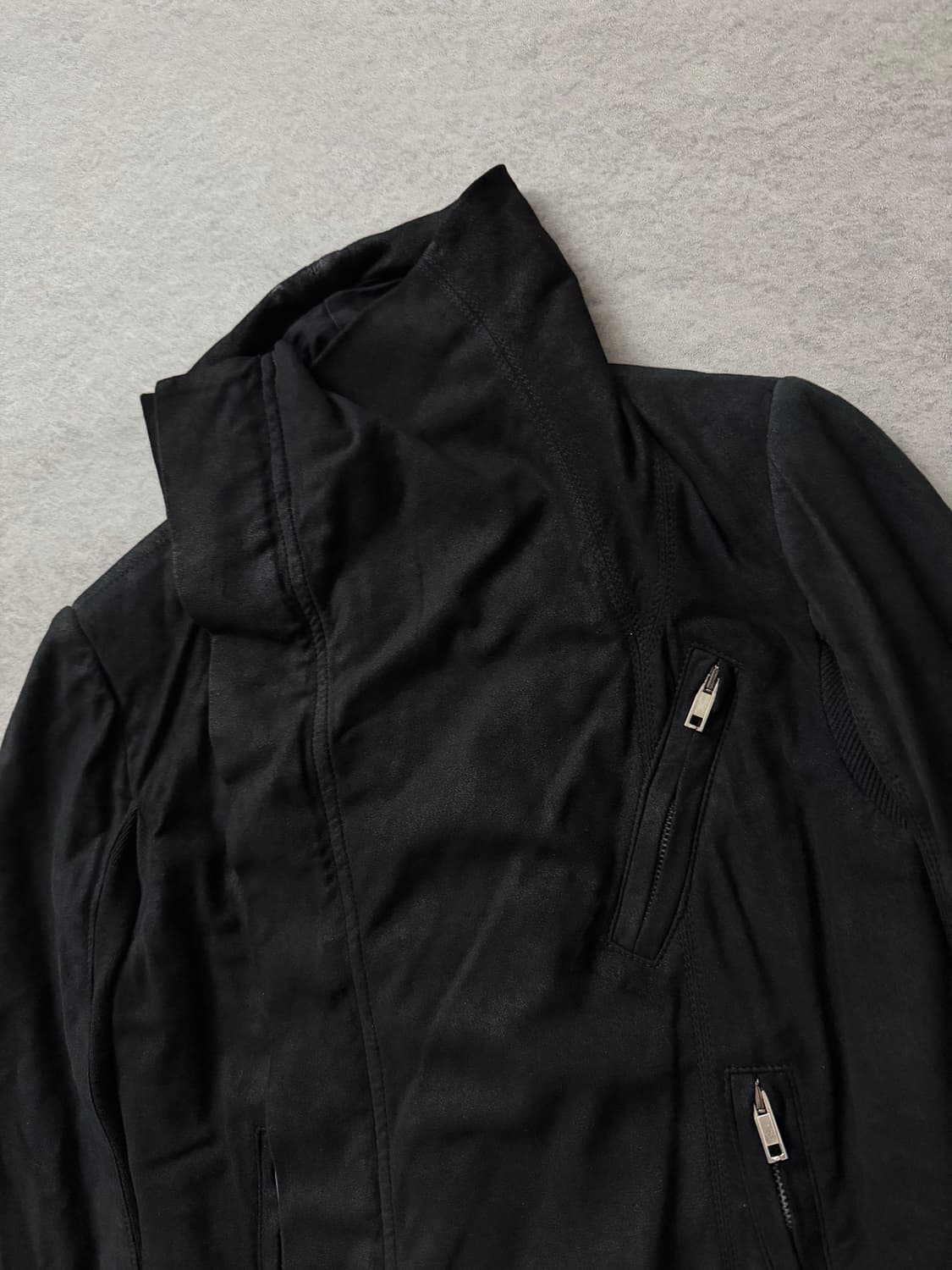 릭오웬스 하이넥 램스킨 자켓 상품이미지3