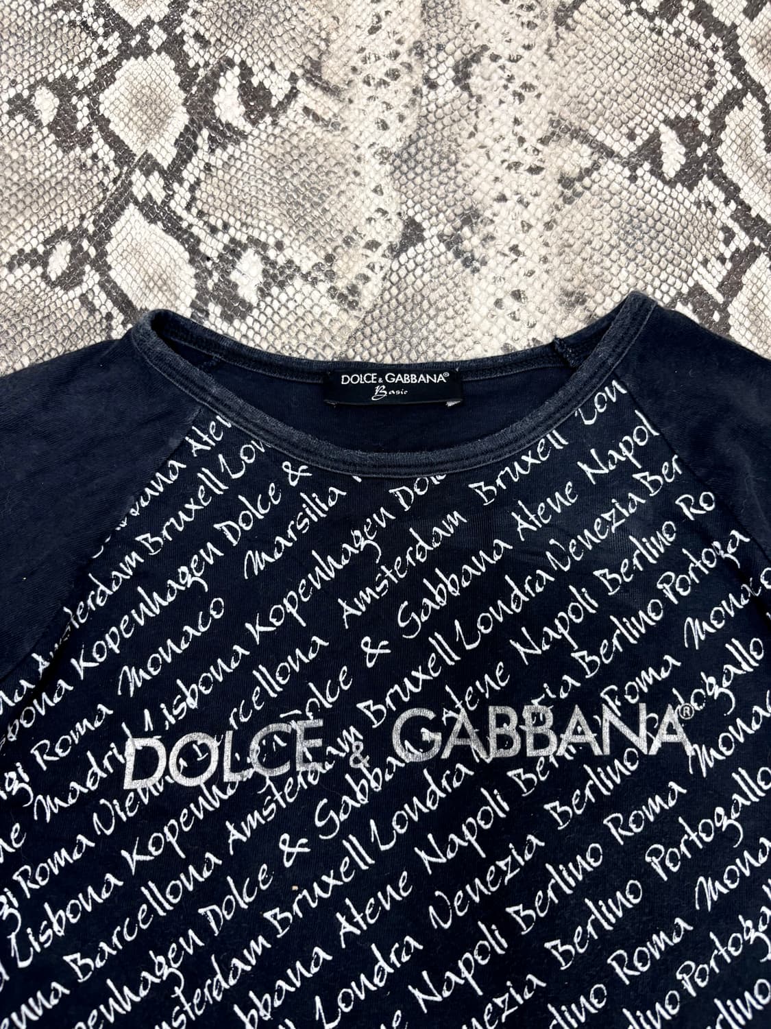 “Dolce&Gabbana” Logo& Lettering Print Te 상품이미지4