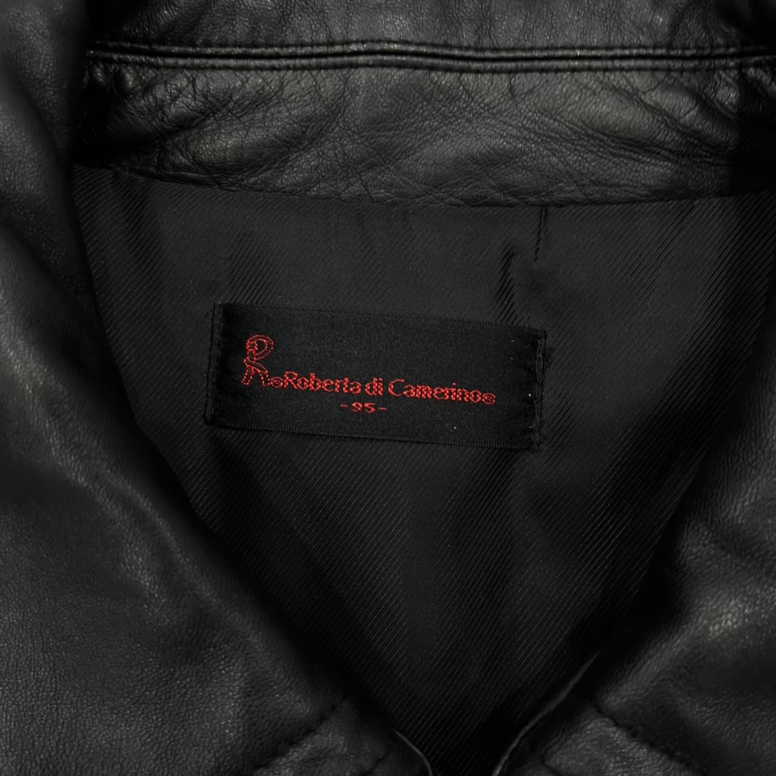 95 로베르타 디 까메리노 양가죽 믹스 레더자켓 상품이미지5