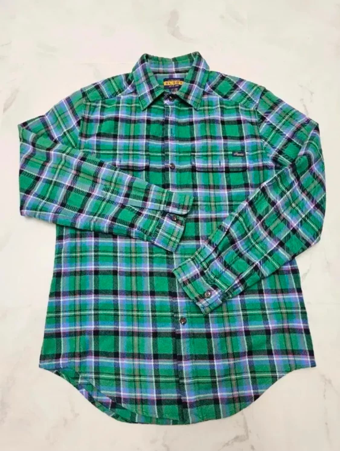 폴로 버질아블로 파이렉스 오프화이트 Rugby 체크 셔츠 95~100 상품이미지8