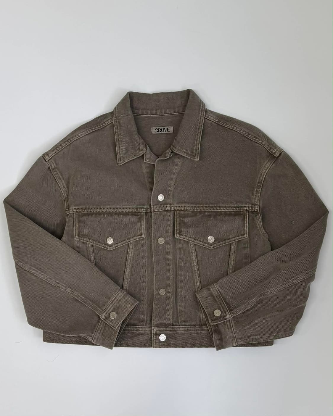 [M] 그로브 22FW 빈티지 브라운 폴 데님 자켓 상품이미지3