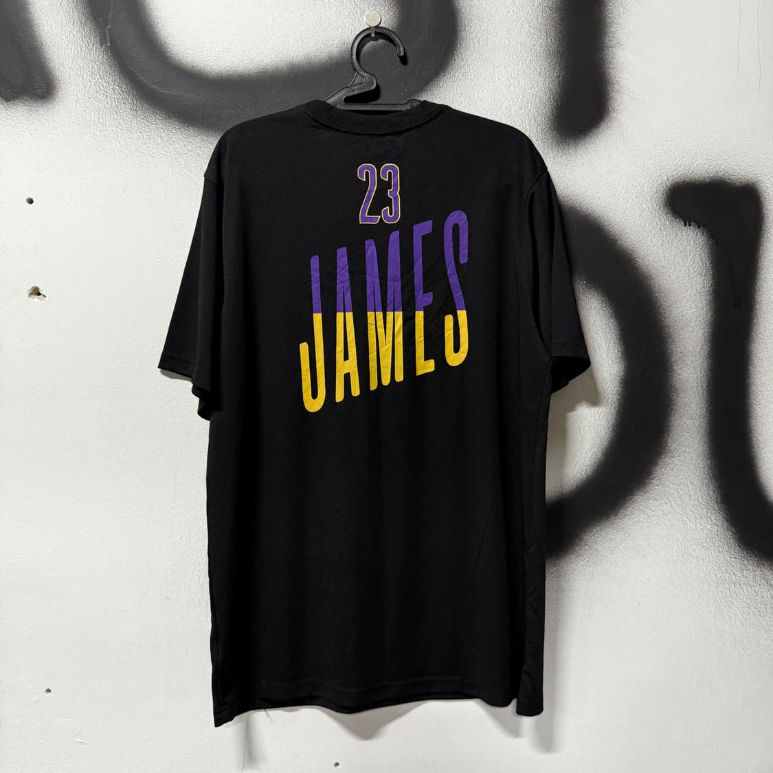 NBA LA 레이커스 르브론 제임스 마킹 풀 프린팅 반팔 티셔츠 상품이미지2