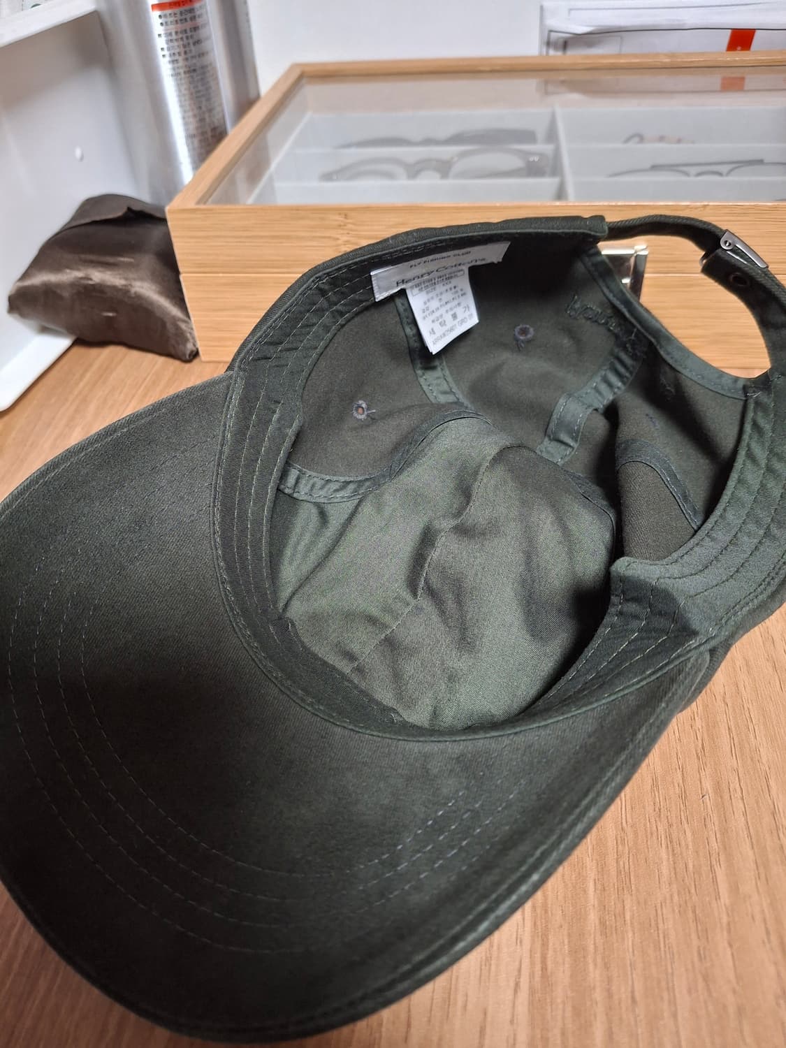 헨리코튼 몰스킨 볼캡 그린 상품이미지2