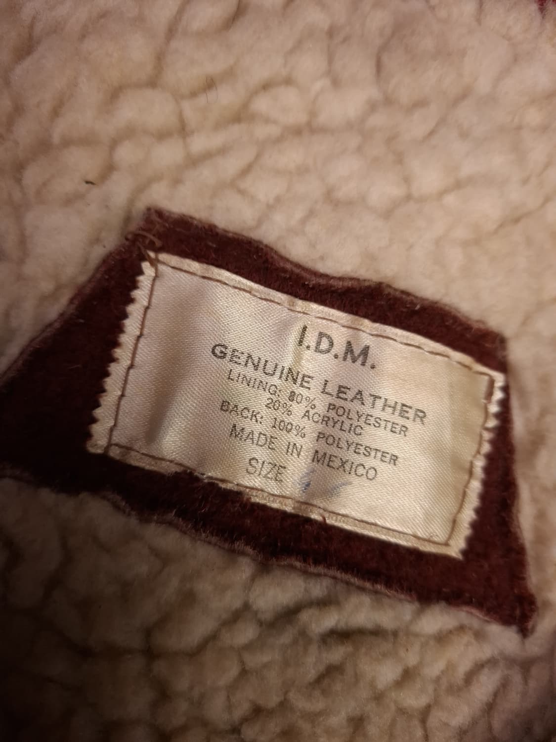 80's 빈티지 멕시코 제조 리얼레더 무스탕 베스트 상품이미지2