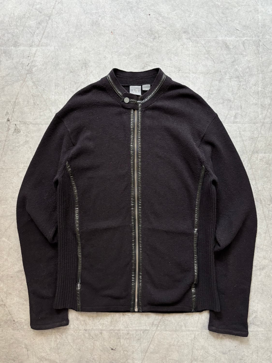 Armani Exchange 아르마니 익스체인지 블랙 니트 집업 상품이미지4