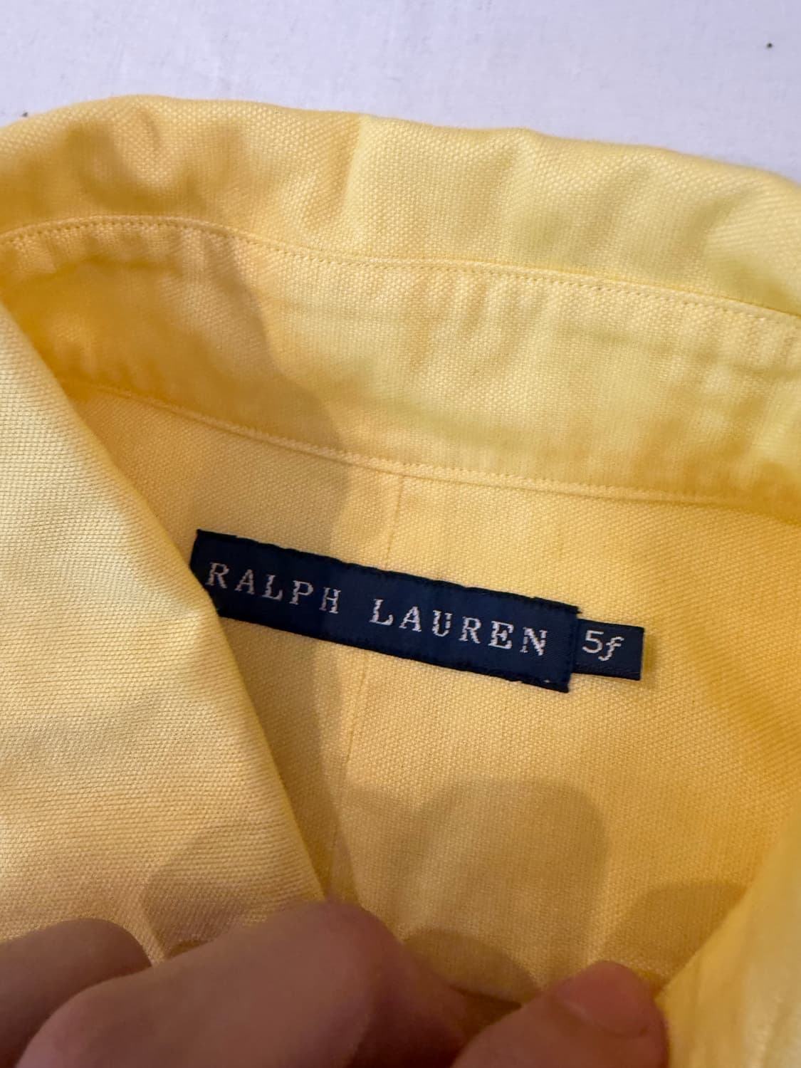 00s 폴로 재팬라인 빅포니 치프키프 옥스포드 셔츠 옐로우 상품이미지4