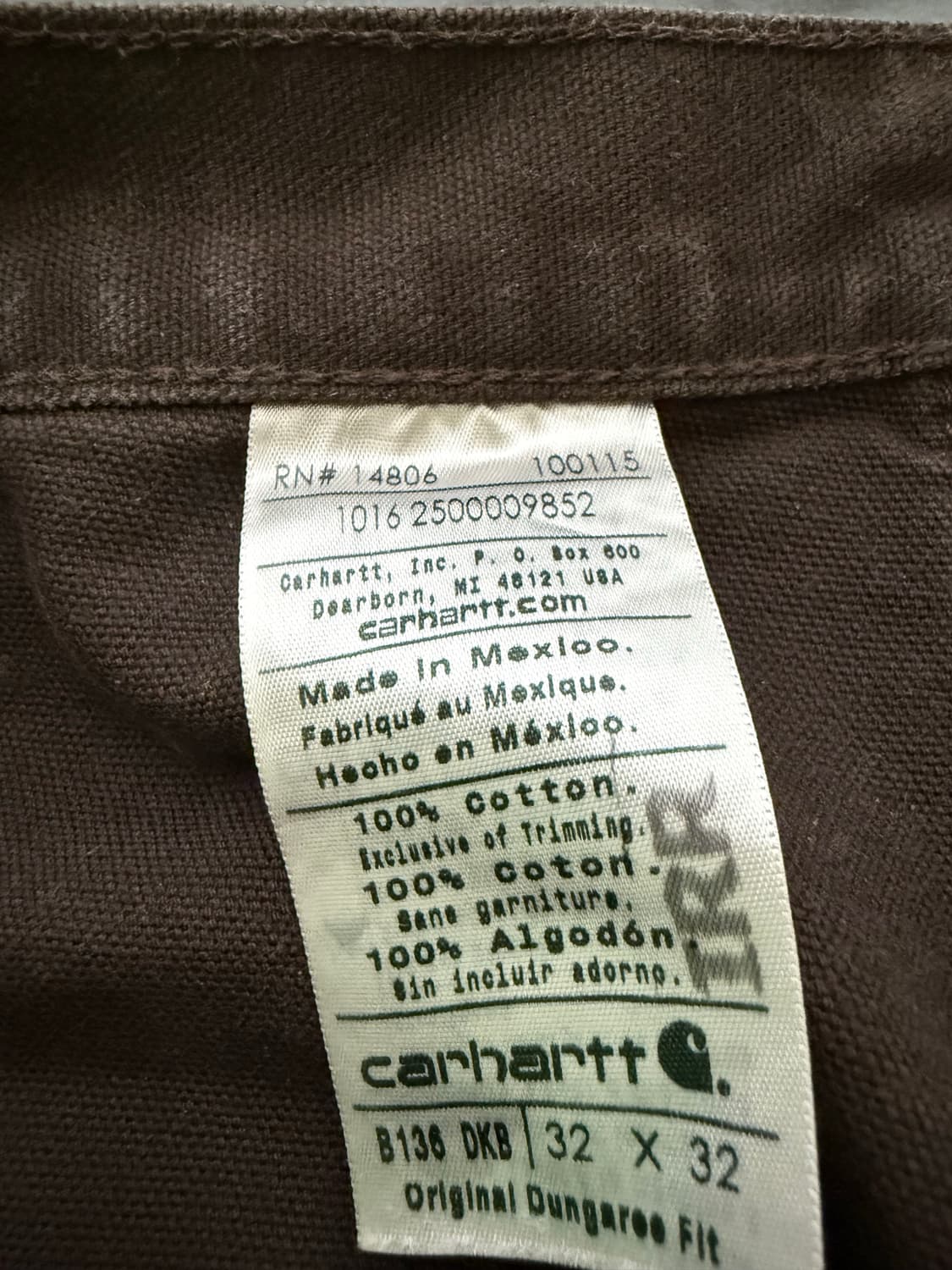 빈티지 칼하트 더블니 브라운 상품이미지3